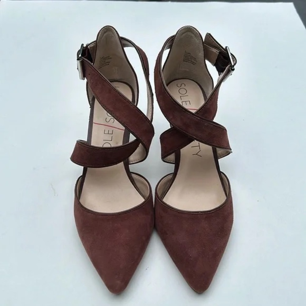 Sole Society Women's Brown Strappy Heels